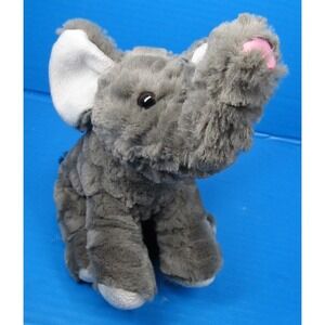 The Petting Zoo Textured Elephant Gray Plush Stuffed 9"